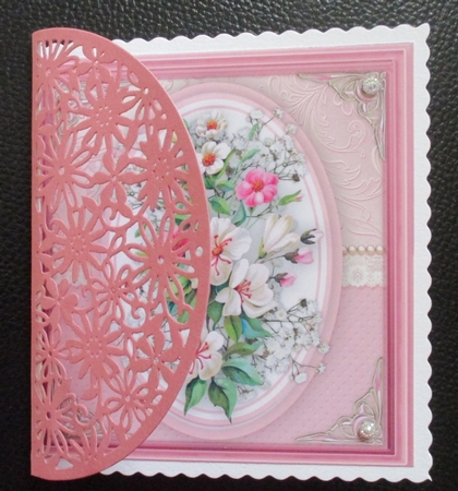 Beautiful Oval frame with Vintage Flowers  by Davina Rundle