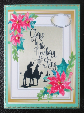 A5 With Verse , Glory to the New Born Kingf  by Davina Rundle