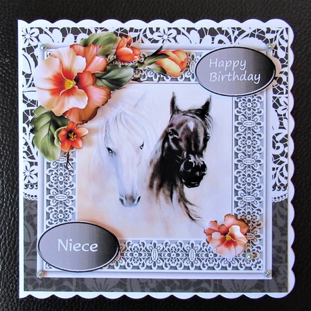 Horses and Pansies by Davina Rundle