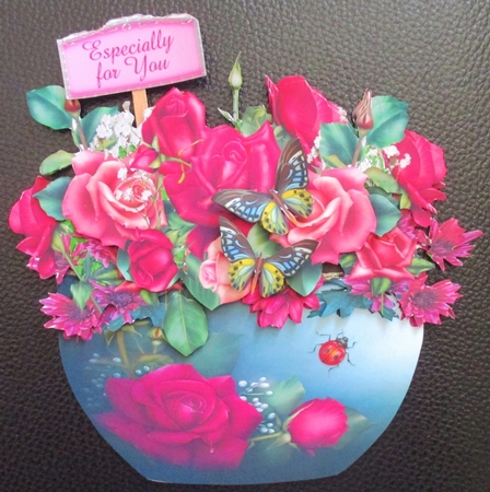Bowl of Roses Shaped Card Mini Kit  by Davina Rundle