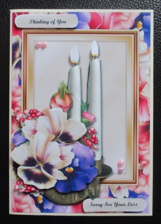 Sympathy Candles & Violets by Davina Rundle