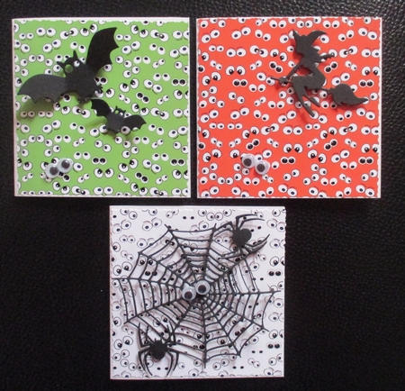 HALLOWEEN EYEBALL SCRAPBOOK CARD BACKGROUND PAPERS by Davina Rundle