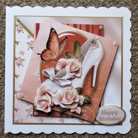 Rose Shoe - Layered Card Mini Kit by Davina Rundle