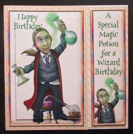 Wizard Birthday Card Kit by Davina Rundle