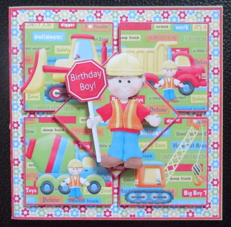 Diggers n Dozers Birthday Card Kit by Davina Rundle