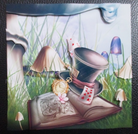 Fairy Tales - Wonderland Through The Looking Glass 4 - Special 3D Decoupage + Insert & Tag by Davina Rundle