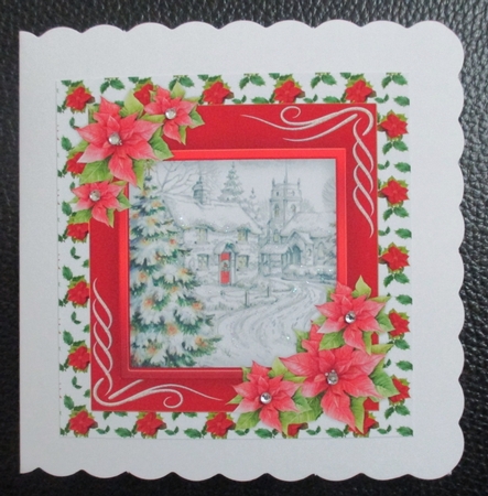 Christmas Morning  With poinsettias  by Davina Rundle
