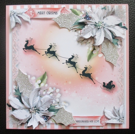 Santas Sleigh Card Front Kit by Davina Rundle