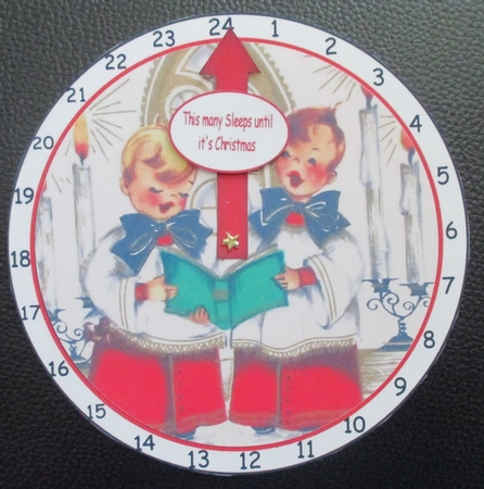 choirboys advent calendar clock by Davina Rundle