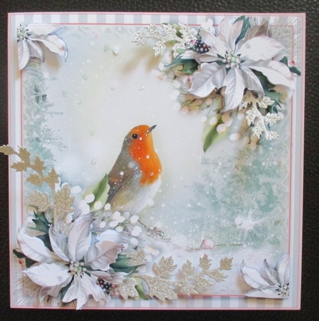 The Christmas Robin Card Front Kit by Davina Rundle
