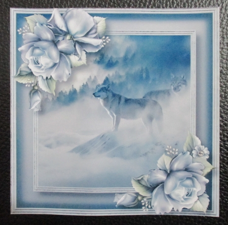Wolves In The Mist 8x8 by Davina Rundle