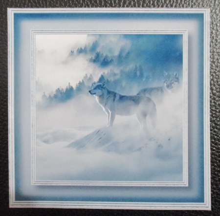 Wolves In The Mist 8x8 - Male by Davina Rundle
