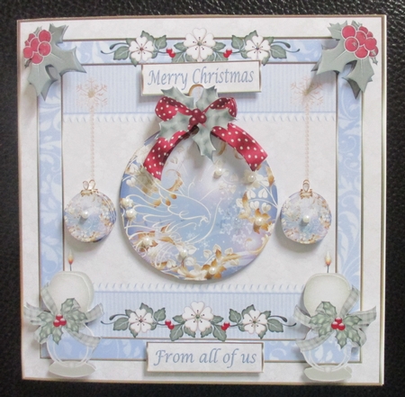 Christmas Bauble Decoupage Topper 2 by Davina Rundle