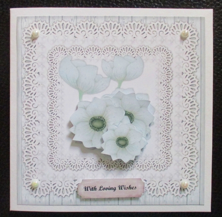 Anemones & lace Topper by Davina Rundle