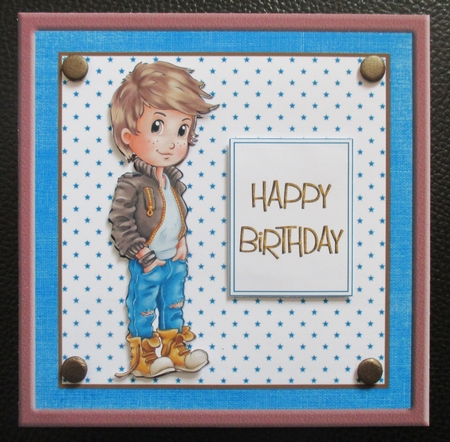 Boy Happy Birthday with Numbers by Davina Rundle