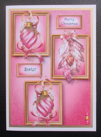 Frame Trio Christmas - Glittering Pink by Davina Rundle