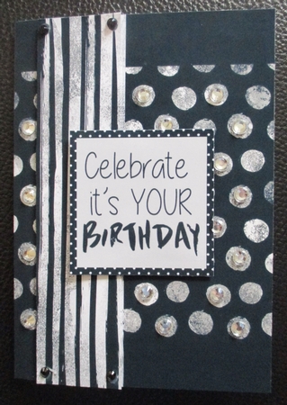 Chic Male Black & Cream Card by Davina Rundle