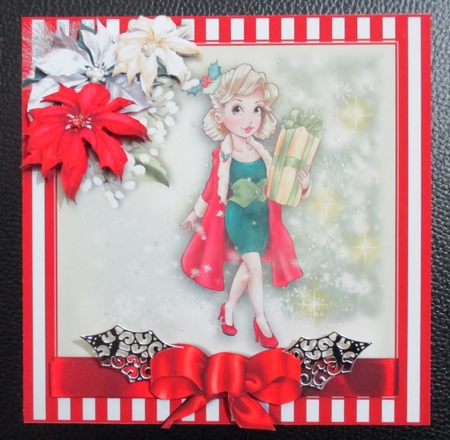 The Christmas Shopper card front kit 8x8 by Davina Rundle