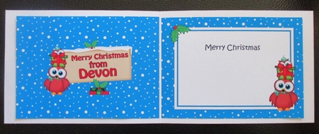 5x7 Merry Christmas from DEVON  Signpost matching insert by Davina Rundle