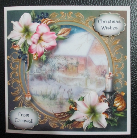 The Christmas Woodland Cottage 8x8 by Davina Rundle