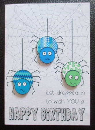 Spiders Dropping in Card by Davina Rundle