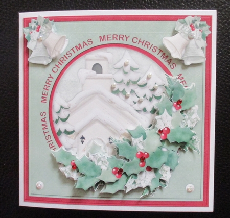 Snowy Church Christmas Cardfront/Topper by Davina Rundle