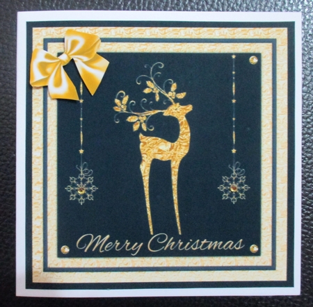 Black and Gold Reindeer by Davina Rundle