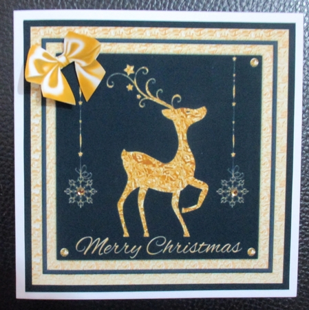 Black and Gold Male Reindeer by Davina Rundle