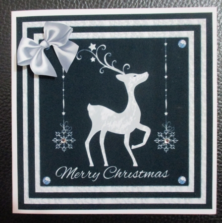 Black and Silver Male Reindeer by Davina Rundle