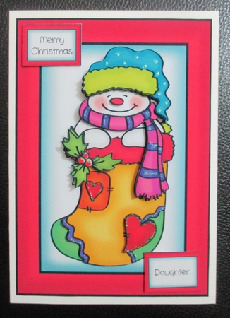Colourful Christmas - Snowman by Davina Rundle