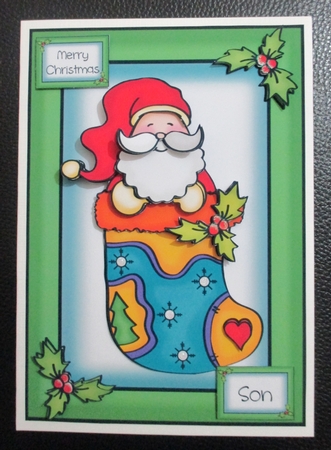 Colourful Christmas - Santa by Davina Rundle