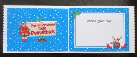 5x7 Merry Christmas from PENWITHICK Signpost matching insert by Davina Rundle