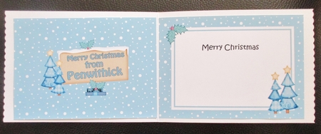 5x7 Merry Christmas from PENWITHICK Signpost matching insert by Davina Rundle
