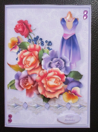 That Special Dress - A4 Decoupage Card Mini Kit by Davina Rundle