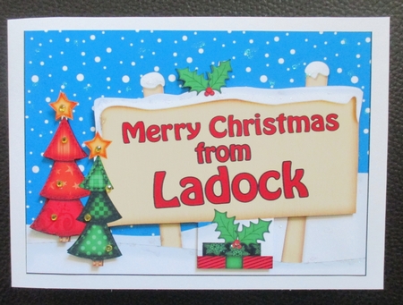 5x7 Merry Christmas from LADOCK Signpost Easicut decoupage by Davina Rundle