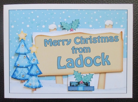 5x7 Merry Christmas from LADOCK Signpost Easicut decoupage by Davina Rundle