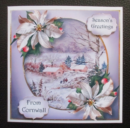 Cottages In The Snow 8x8 by Davina Rundle