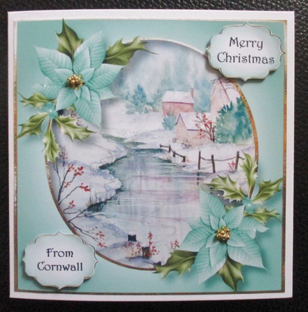 Watercolour Winter Stream 8x8 by Davina Rundle