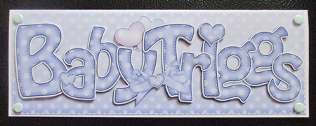 Large DL BABY TRIGGS 3D decoupage by Davina Rundle
