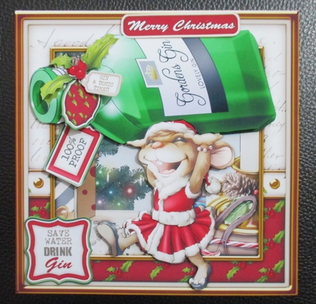 Mrs Christmas Gin Mouse 4 Sheet Mini Kit by Davina Rundle