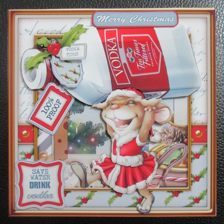 Mrs Christmas Vodka Mouse 4 Sheet Mini Kit by Davina Rundle