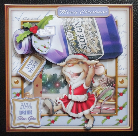 Mrs Christmas Sloe Gin Mouse 4 Sheet Mini Kit by Davina Rundle