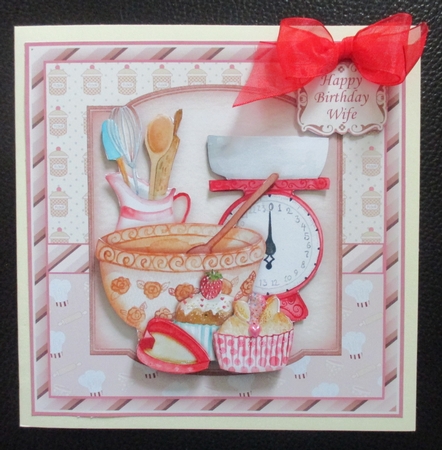 YOU BAKE THE WORLD A BETTER PLACE 7.5 Decoupage & Insert Mini Kit by Davina Rundle