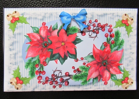 Lovely  Wallet with Ponsettias by Davina Rundle