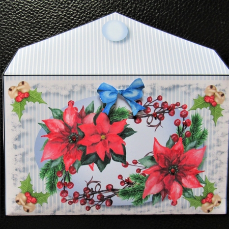 Lovely  Wallet with Ponsettias by Davina Rundle