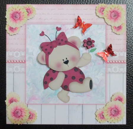Lady bug bear card front 3 by Davina Rundle