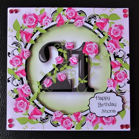 21 With Pretty Pink Roses by Davina Rundle