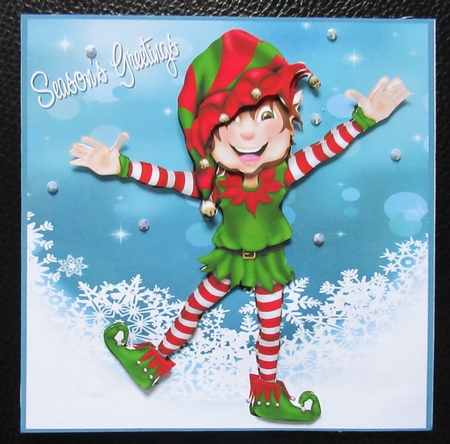 Happy Little Christmas Elf 6x6 by Davina Rundle