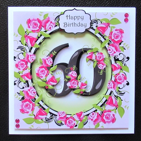 60 With Pretty Pink Roses by Davina Rundle