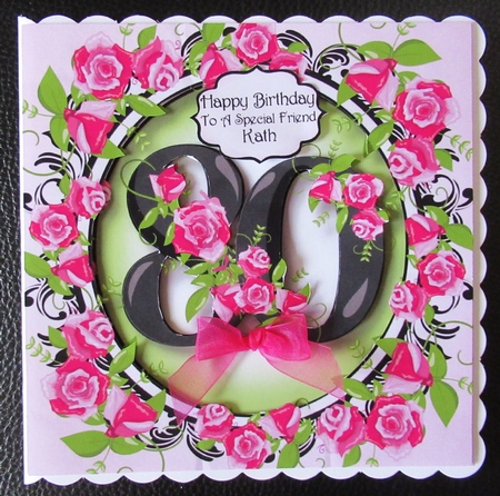 80 With Pretty Pink Roses by Davina Rundle